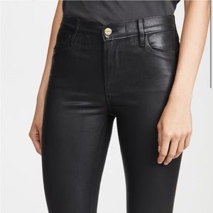 Frame Le High Skinny coated black jean 28